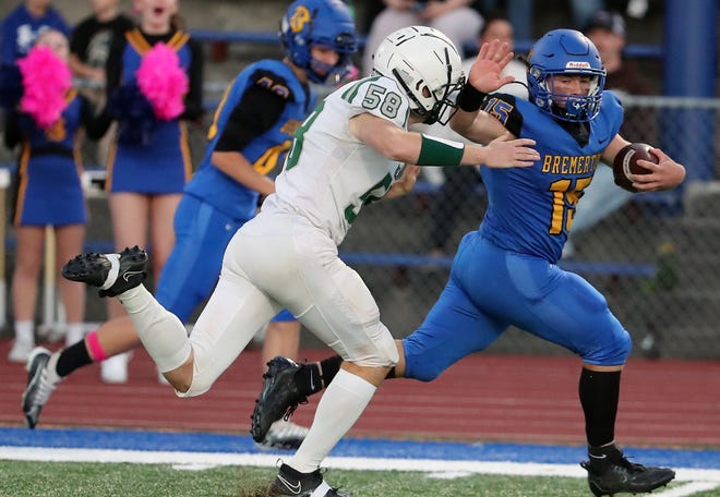 The Bremerton Knights best the Port Angeles Roughriders 49-7 at Bremerton Memorial Stadium on Friday, Oct. 6, 2023.