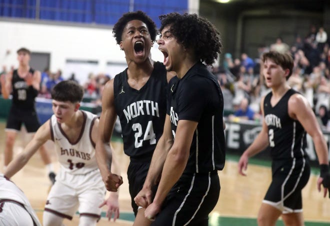 Grandview beats North Kitsap 71-64 in the 2A boys basketball state semifinals in Yakima on Friday, March 1, 2024.