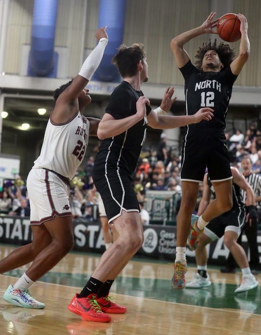 Grandview beats North Kitsap 71-64 in the 2A boys basketball state semifinals in Yakima on Friday, March 1, 2024.