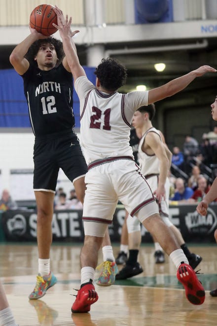 Grandview beats North Kitsap 71-64 in the 2A boys basketball state semifinals in Yakima on Friday, March 1, 2024.