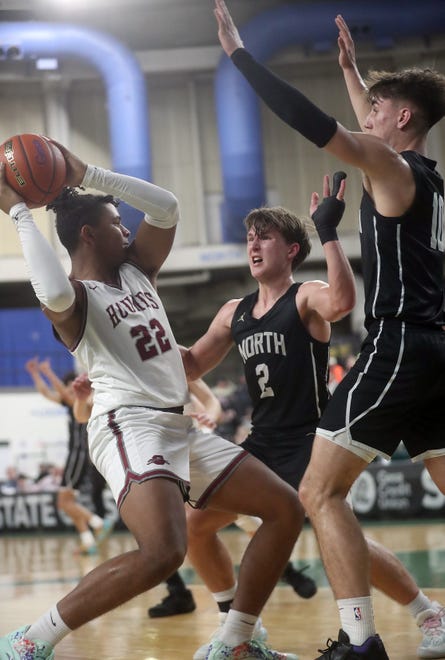 Grandview beats North Kitsap 71-64 in the 2A boys basketball state semifinals in Yakima on Friday, March 1, 2024.