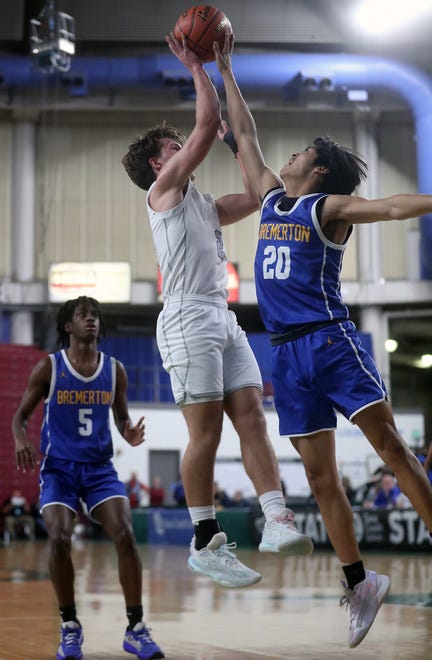 North Kitsap gets a 71-48 win over Bremerton during their Class 2A state championship game at the Yakima SunDome on Saturday, March 2, 2024. North Kitsap took home the third place trophy while Bremerton brought home fifth place.