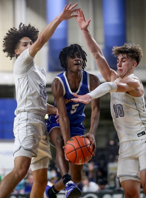 North Kitsap gets a 71-48 win over Bremerton during their Class 2A state championship game at the Yakima SunDome on Saturday, March 2, 2024. North Kitsap took home the third place trophy while Bremerton brought home fifth place.