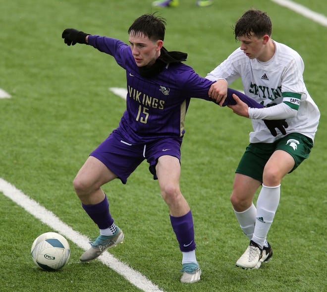 North Kitsap boys soccer opens their season with a 2-1 win over Skyline in Poulsbo on Saturday, March 9, 2024.