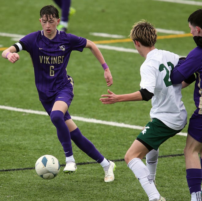 North Kitsap boys soccer opens their season with a 2-1 win over Skyline in Poulsbo on Saturday, March 9, 2024.