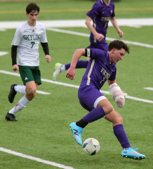 North Kitsap boys soccer opens their season with a 2-1 win over Skyline in Poulsbo on Saturday, March 9, 2024.