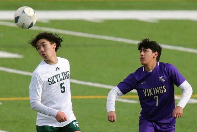 North Kitsap boys soccer opens their season with a 2-1 win over Skyline in Poulsbo on Saturday, March 9, 2024.