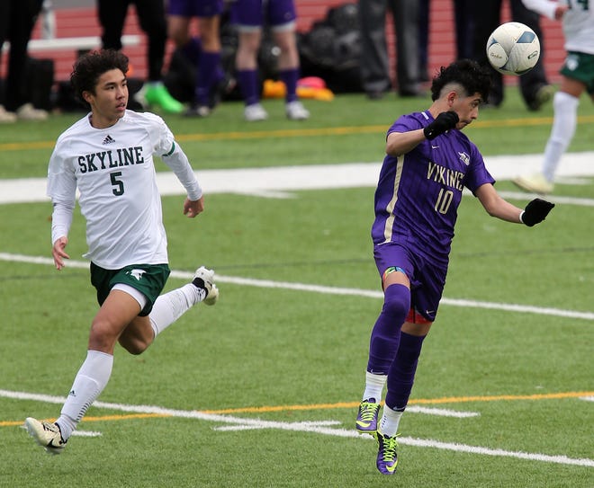 North Kitsap boys soccer opens their season with a 2-1 win over Skyline in Poulsbo on Saturday, March 9, 2024.