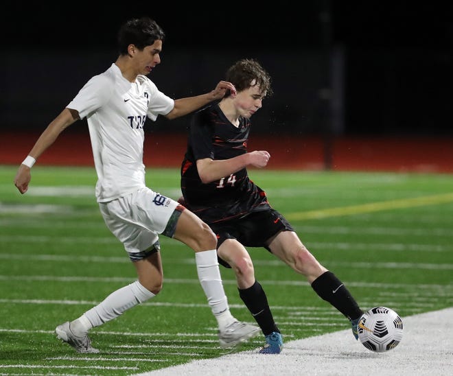 Central Kitsap boys soccer with a 2-1 win over Gig Harbor in Silverdale on Thursday, March 21, 2024.