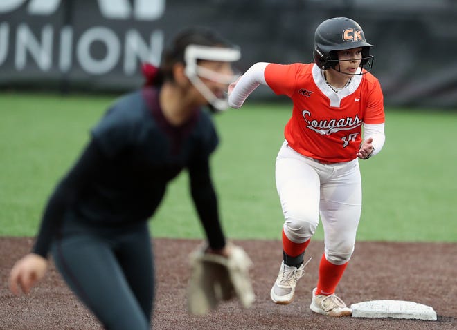 Kingston softball with a 13-8 win over Central Kitsap in Silverdale on Friday, March 22, 2024.